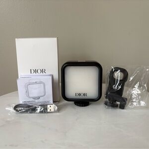Dior Black Frame LED Clip Light with White Panel